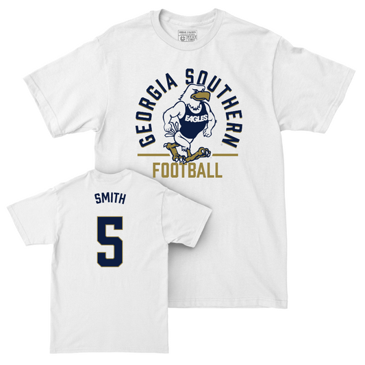 Georgia Southern Football White Classic Comfort Colors Tee  - TJ Smith