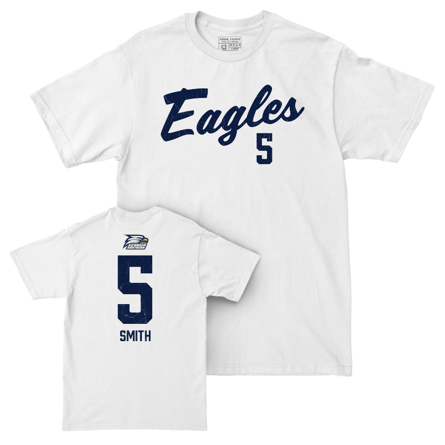 Georgia Southern Football White Script Comfort Colors Tee  - TJ Smith