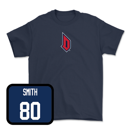 Duquesne Football Navy Monogram Tee - Andrew Smith