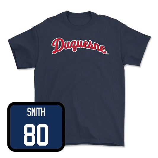 Duquesne Football Navy Script Tee - Andrew Smith