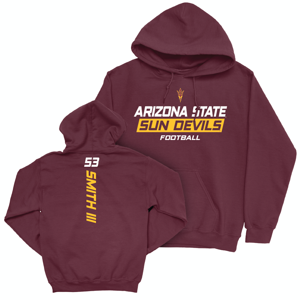 Arizona State Football Maroon Rush Hoodie - Albert Smith III