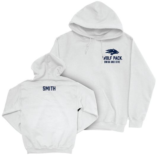 Nevada Women's Swim & Dive White Logo Hoodie  - Caitlin Smith