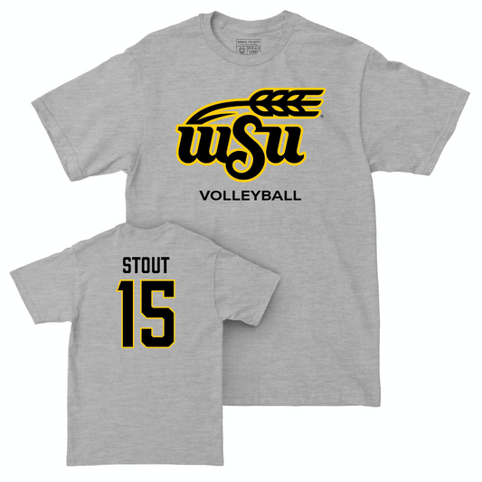 Wichita State Women's Volleyball Sport Grey Stacked Tee   - Morgan Stout