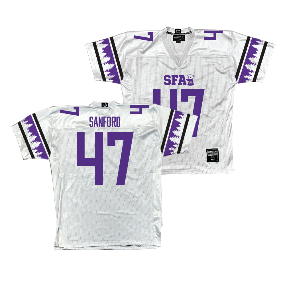 SFA Football White Jersey - Tug Sanford | #47