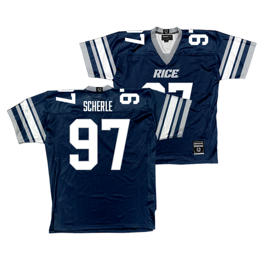 Rice Football Navy Jersey - Alexander Scherle | #97