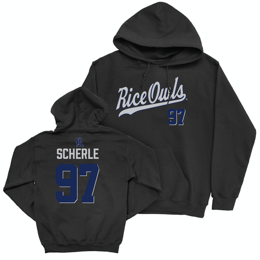 Rice Football Black Script Hoodie - Alexander Scherle