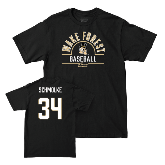 Wake Forest Baseball Black Arch Tee  - Luke Schmolke