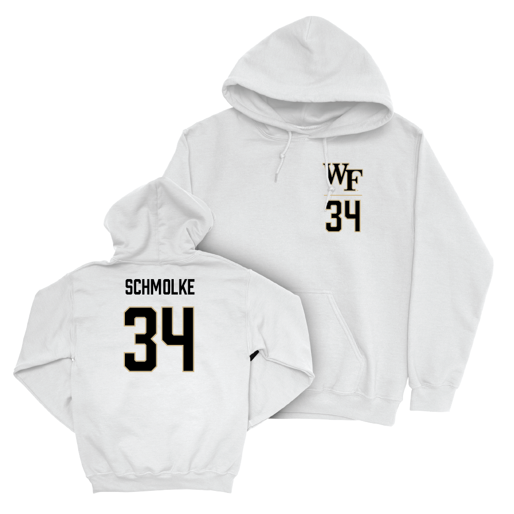 Wake Forest Baseball White Logo Hoodie  - Luke Schmolke