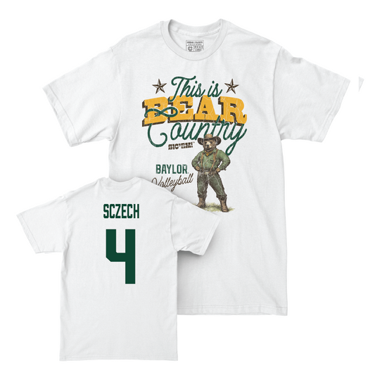 Baylor Women's Volleyball 'This is Bear Country' White Comfort Colors Tee  - Allie Sczech