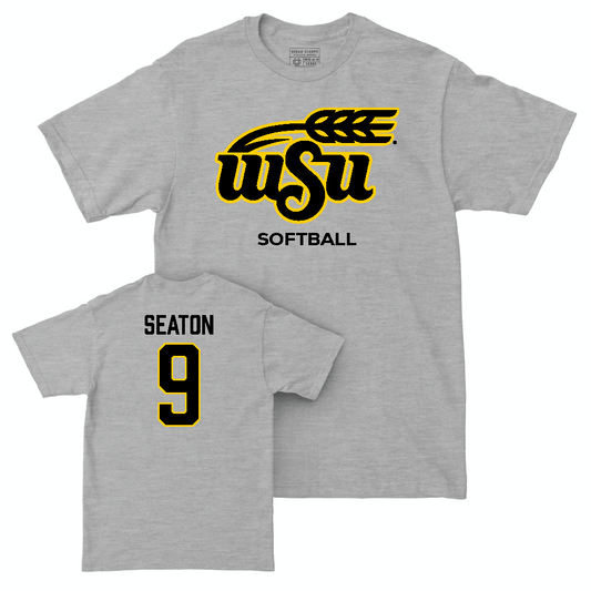 Wichita State Softball Sport Grey Stacked Tee  - Mila Seaton