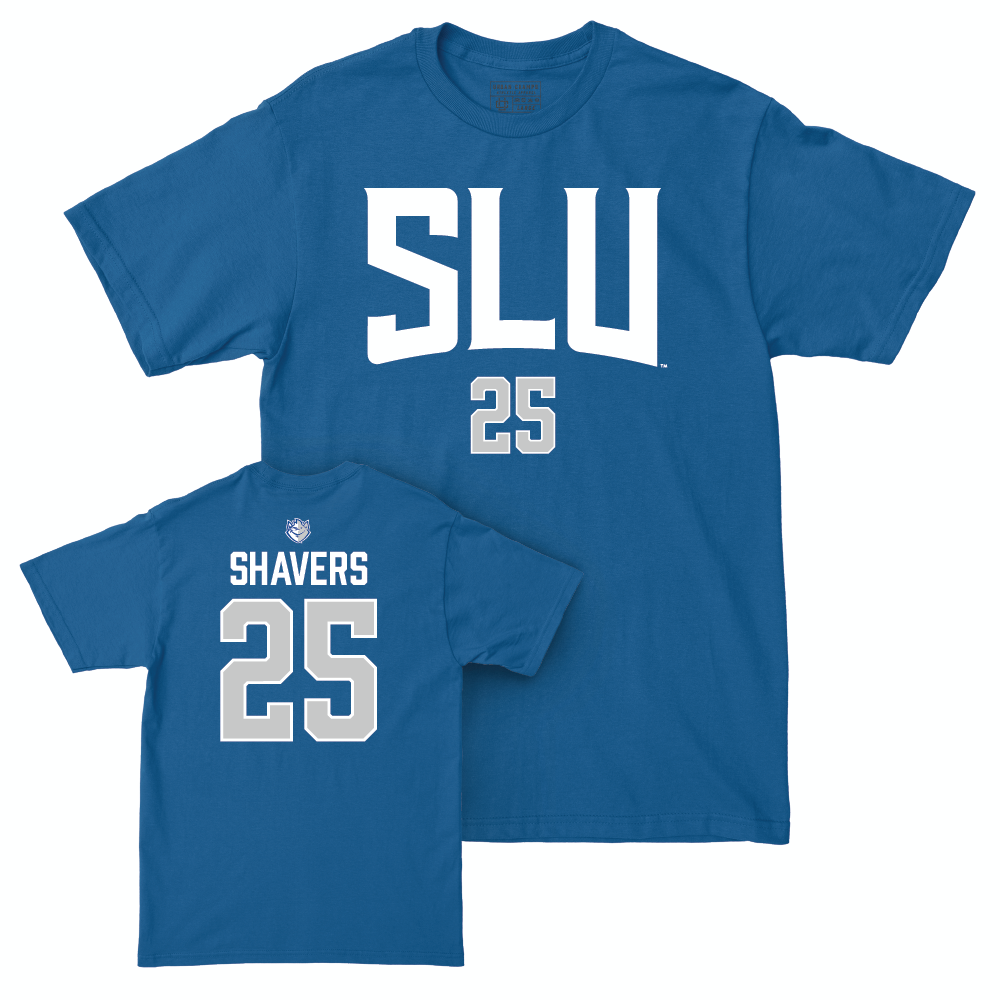 Saint Louis Women's Basketball Royal Sideline Tee - Marcavia Shavers