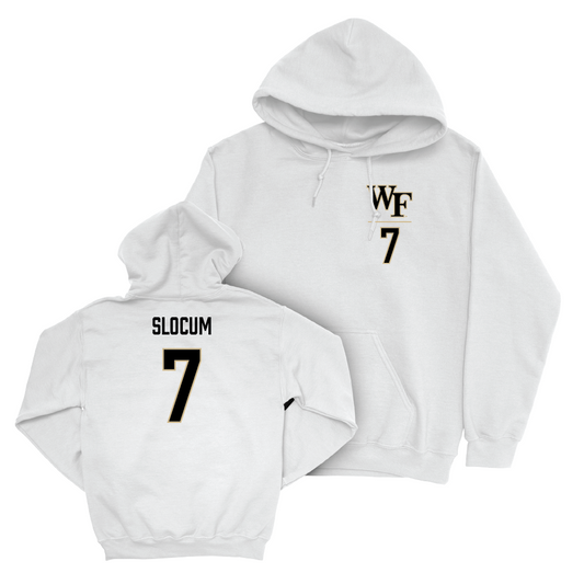 Wake Forest Football White Logo Hoodie - Evan Slocum