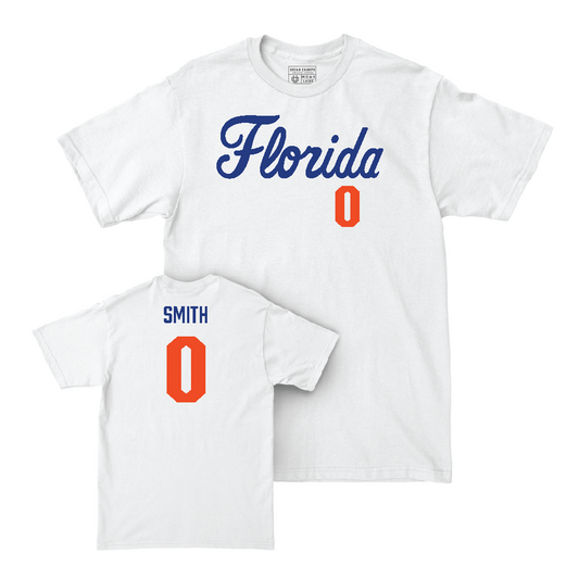 Florida Men's Cross Country White Script Comfort Colors Tee   - Ashlyn Smith