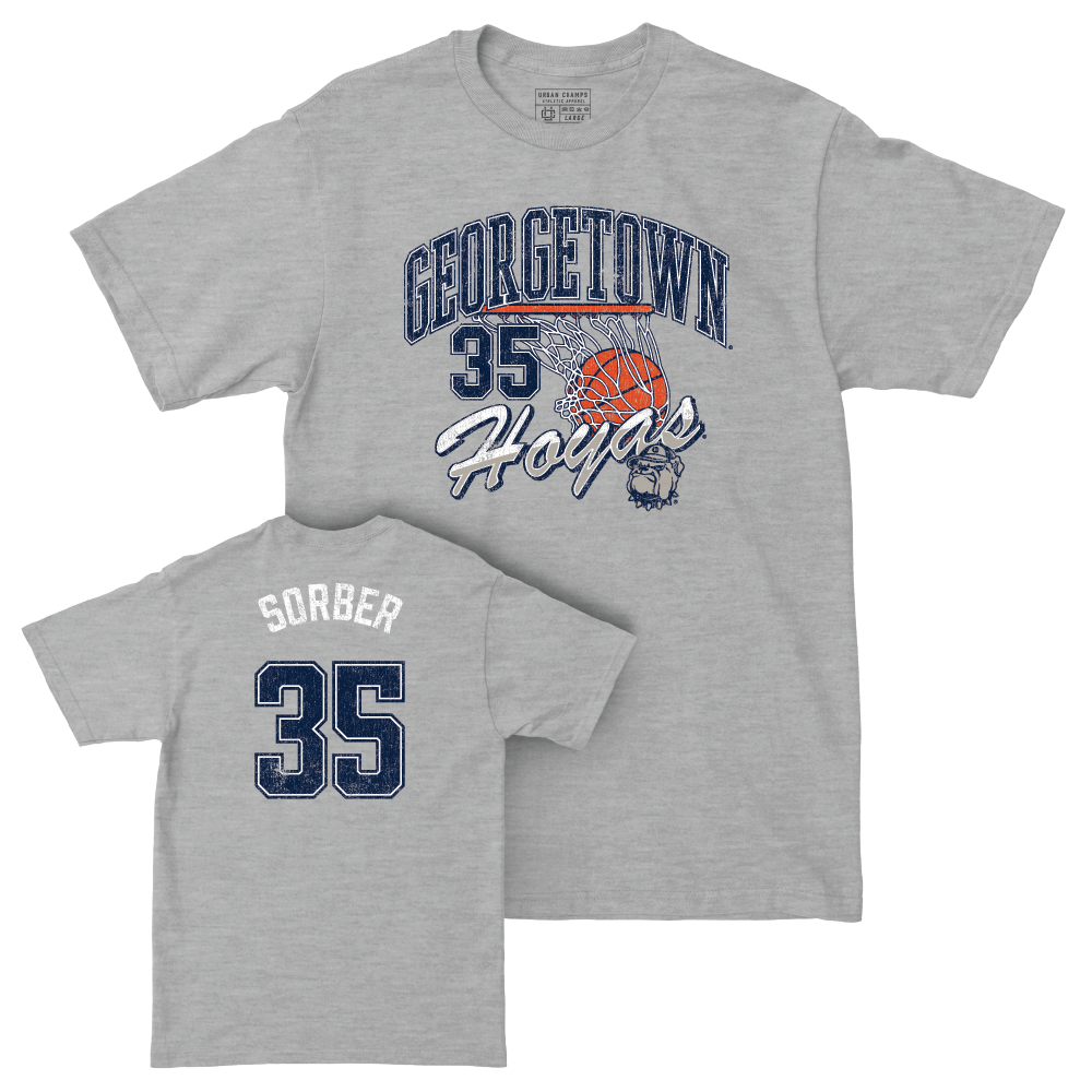 Georgetown Men's Basketball Sport Grey Hardwood Tee  - Thomas Sorber