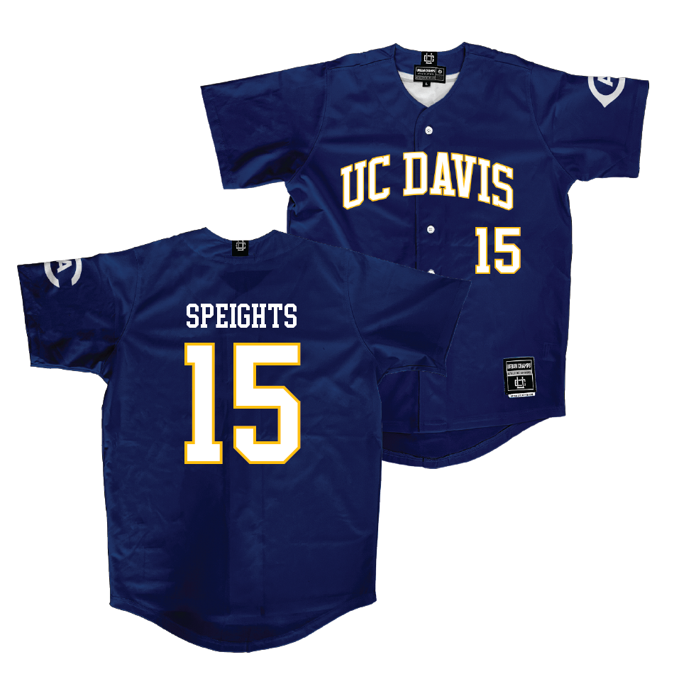 UC Davis Baseball Navy Jersey  - Carter Speights