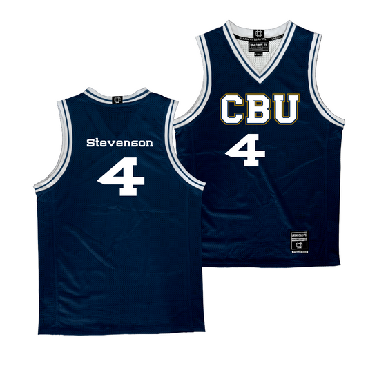 CBU Men's Basketball Navy Jersey - Brantly Stevenson | #4