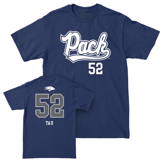 Nevada Football Navy Script Tee    - Kitione Tau