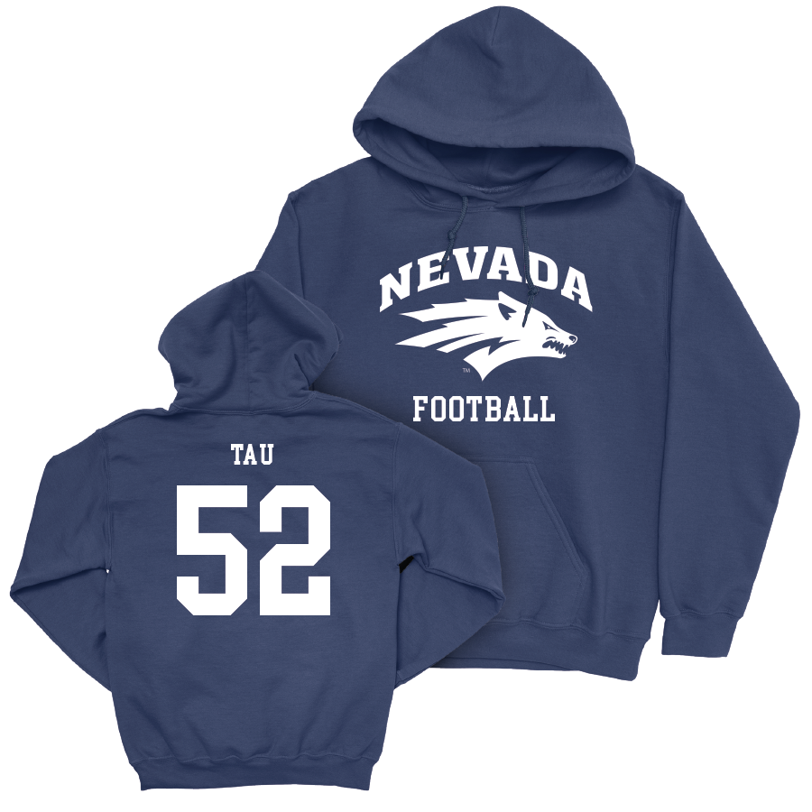 Nevada Football Navy Staple Hoodie    - Kitione Tau