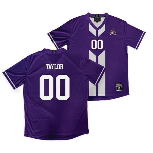 East Carolina Purple Women's Soccer Jersey - Kayce Taylor | #00