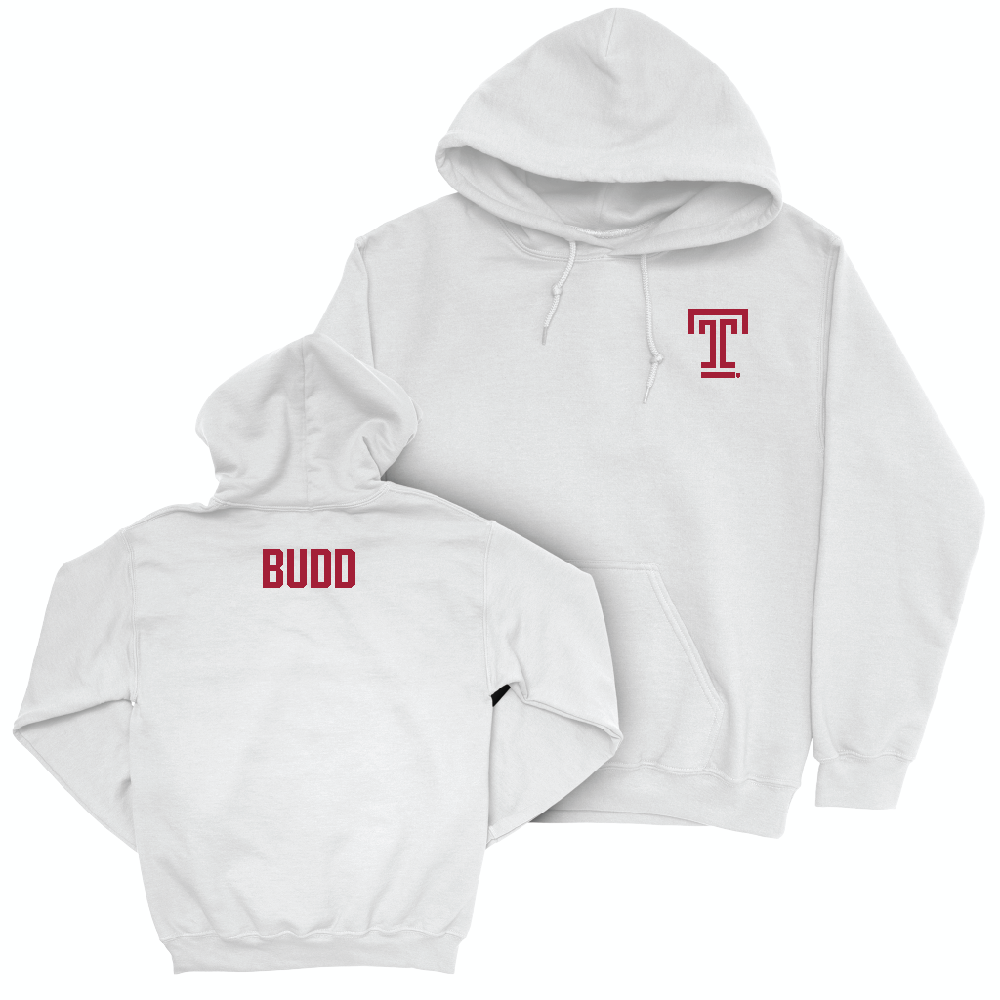 Temple Women's Gymnastics White Logo Hoodie - Amelia Budd Small