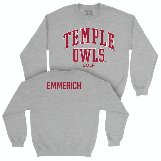 Temple Men's Golf Sport Grey Classic Crew - Aidan Emmerich Small