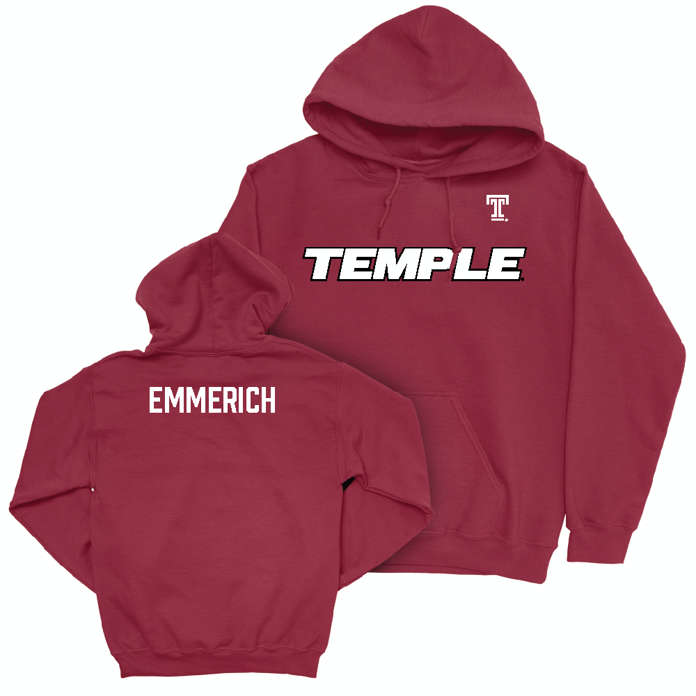 Temple Men's Golf Cherry Sideline Hoodie - Aidan Emmerich Small