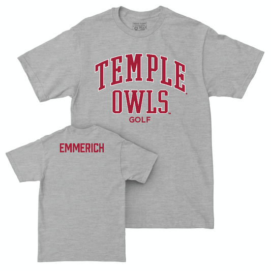 Temple Men's Golf Sport Grey Classic Tee - Aidan Emmerich Small