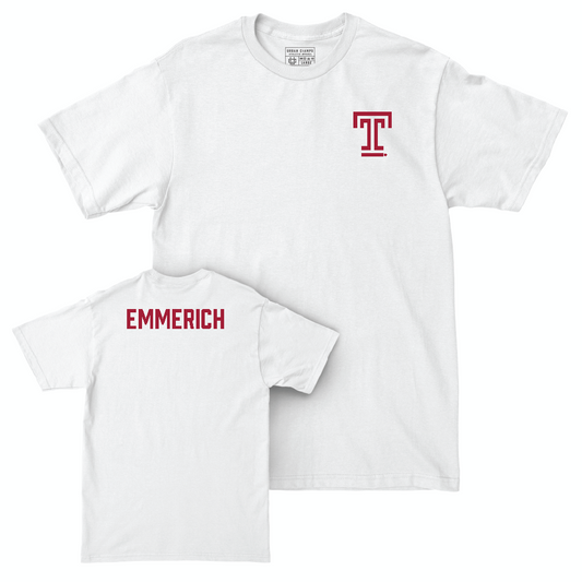 Temple Men's Golf White Logo Comfort Colors Tee - Aidan Emmerich Small