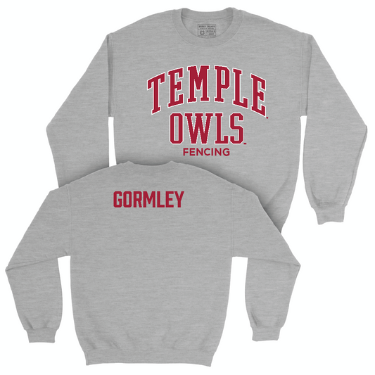 Temple Women's Fencing Sport Grey Classic Crew - Arwen Gormley Small