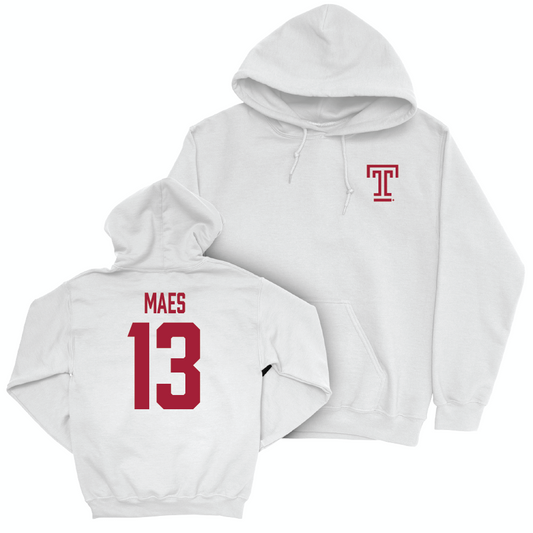 Temple Women's Field Hockey White Logo Hoodie - Alizé Maes | #13 Small