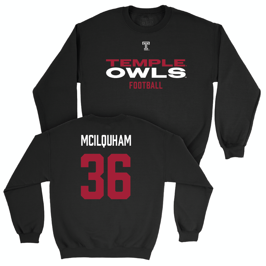 Temple Football Black Club Crew - Andrew McIlquham | #36 Small