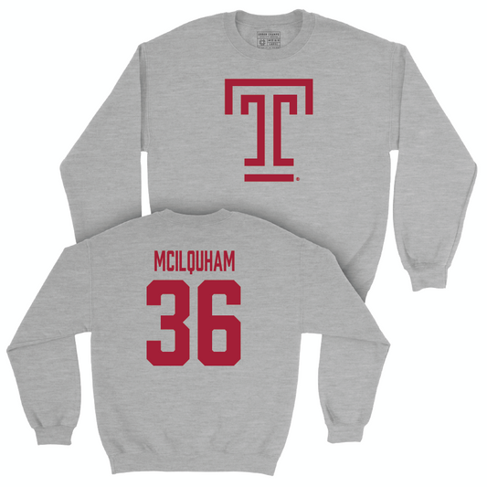 Temple Football Sport Grey Temple Crew - Andrew McIlquham | #36 Small