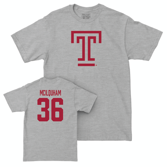 Temple Football Sport Grey Temple Tee - Andrew McIlquham | #36 Small