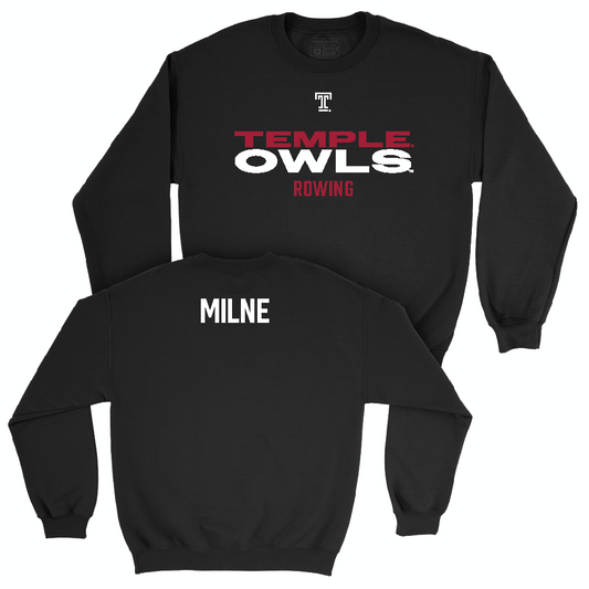 Temple Women's Rowing Black Club Crew - Amarna Milne Small