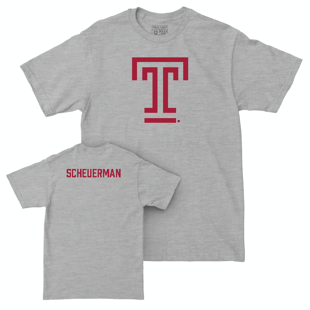 Temple Women's Gymnastics Sport Grey Temple Tee - Amanda Scheuerman Small