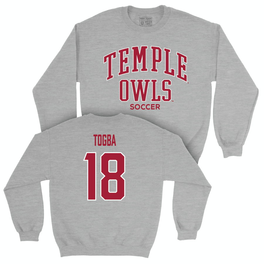 Temple Women's Soccer Sport Grey Classic Crew - Ayana Togba | #18 Small