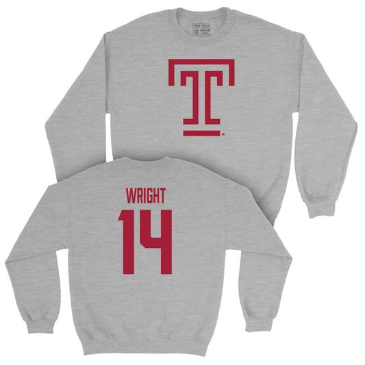 Temple Women's Lacrosse Sport Grey Temple Crew - Amelia Wright | #14 Small