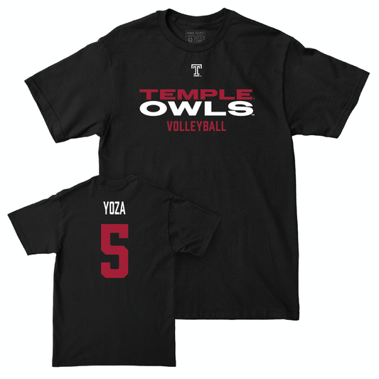 Temple Women's Volleyball Black Club Tee - Alexis Yoza | #5 Small