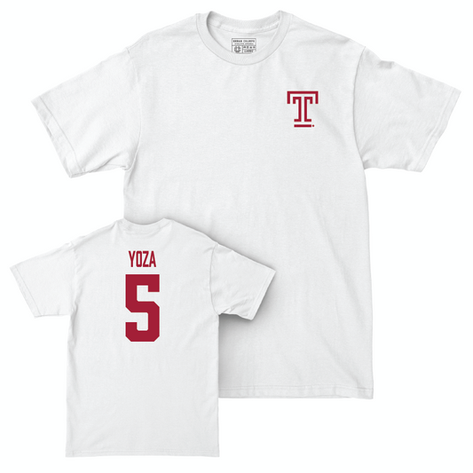 Temple Women's Volleyball White Logo Comfort Colors Tee - Alexis Yoza | #5 Small