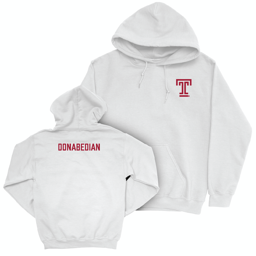 Temple Women's Gymnastics White Logo Hoodie - Brooke Donabedian Small