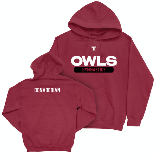 Temple Women's Gymnastics Cherry Staple Hoodie - Brooke Donabedian Small