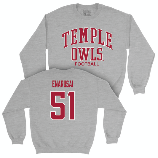 Temple Football Sport Grey Classic Crew - Brandon Enarusai | #51 Small