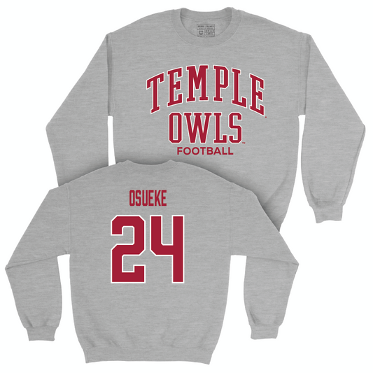 Temple Football Sport Grey Classic Crew - Ben Osueke | #24 Small