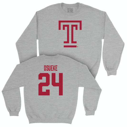 Temple Football Sport Grey Temple Crew - Ben Osueke | #24 Small