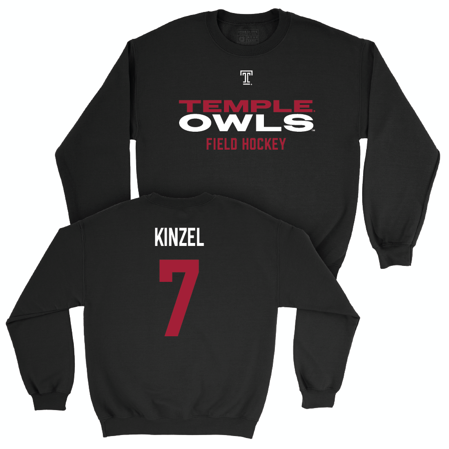 Temple Women's Field Hockey Black Club Crew - Devin Kinzel | #7 Small