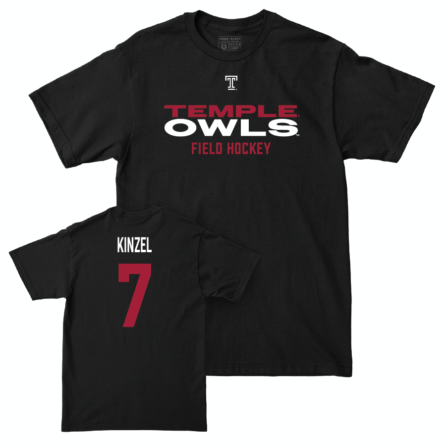 Temple Women's Field Hockey Black Club Tee - Devin Kinzel | #7 Small