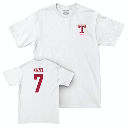 Temple Women's Field Hockey White Logo Comfort Colors Tee - Devin Kinzel | #7 Small