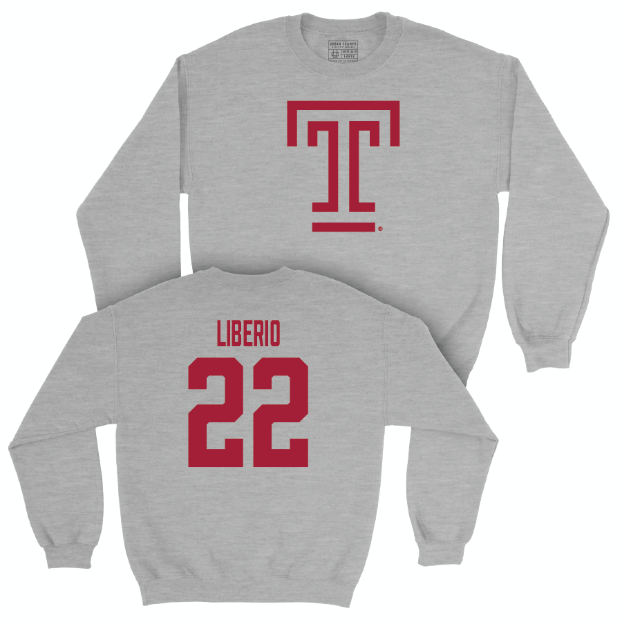 Temple Women's Lacrosse Sport Grey Temple Crew - Emily Liberio | #22 Small