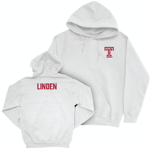 Temple Women's Gymnastics White Logo Hoodie - Gabrielle Linden Small