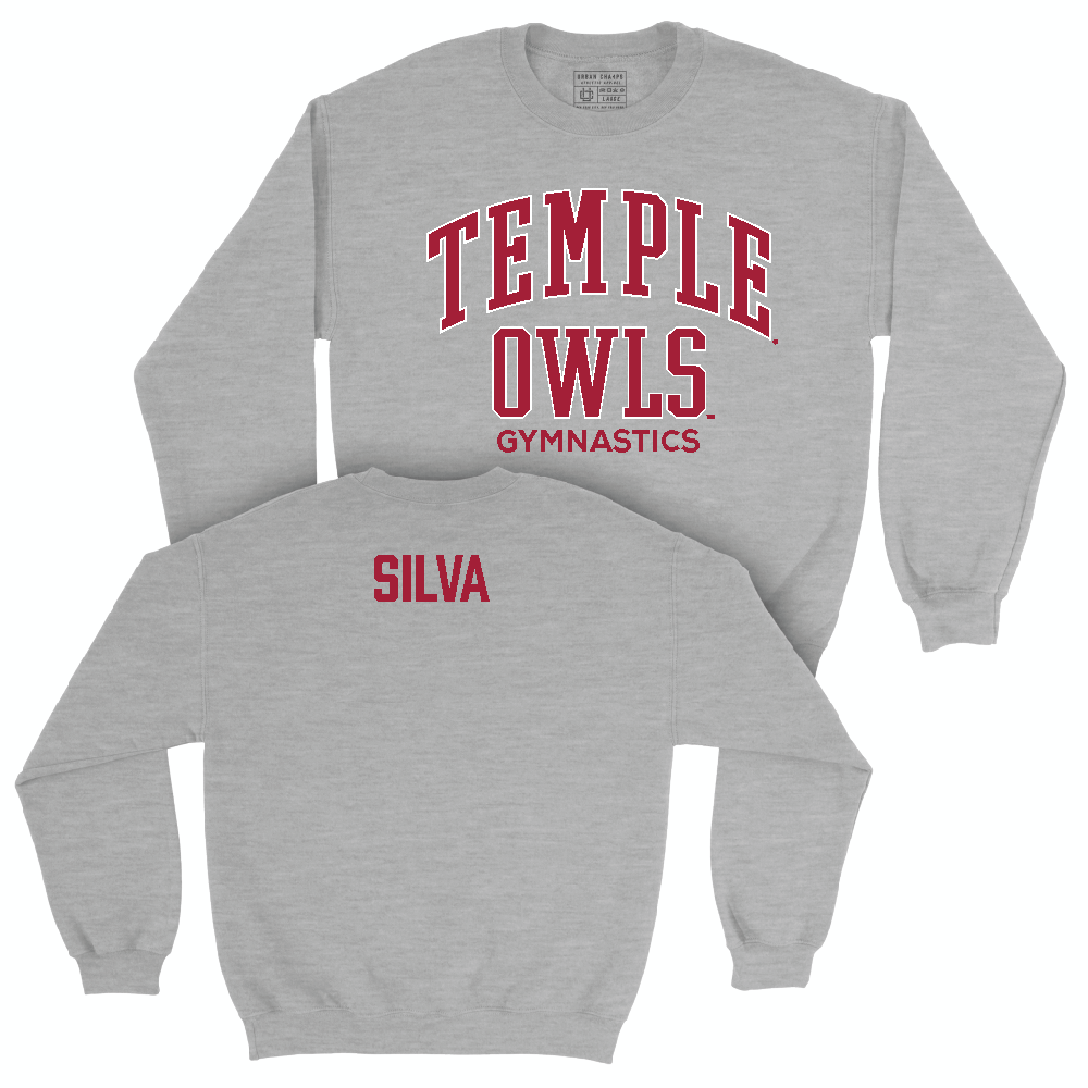 Temple Women's Gymnastics Sport Grey Classic Crew - Gianna Silva Small